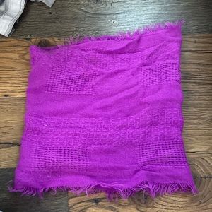 Fuzzy purple scarf